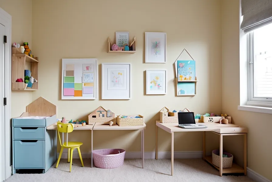Échantillon de casier modulaire en bois naturel posé sur une table de travail