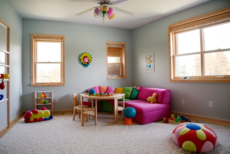 Espace de repos et de parole dans une micro-crèche en aménagement