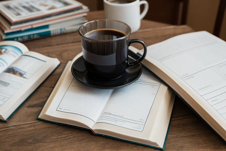 Catalogues de fournisseurs spécialisés en petite enfance sur une table de travail.